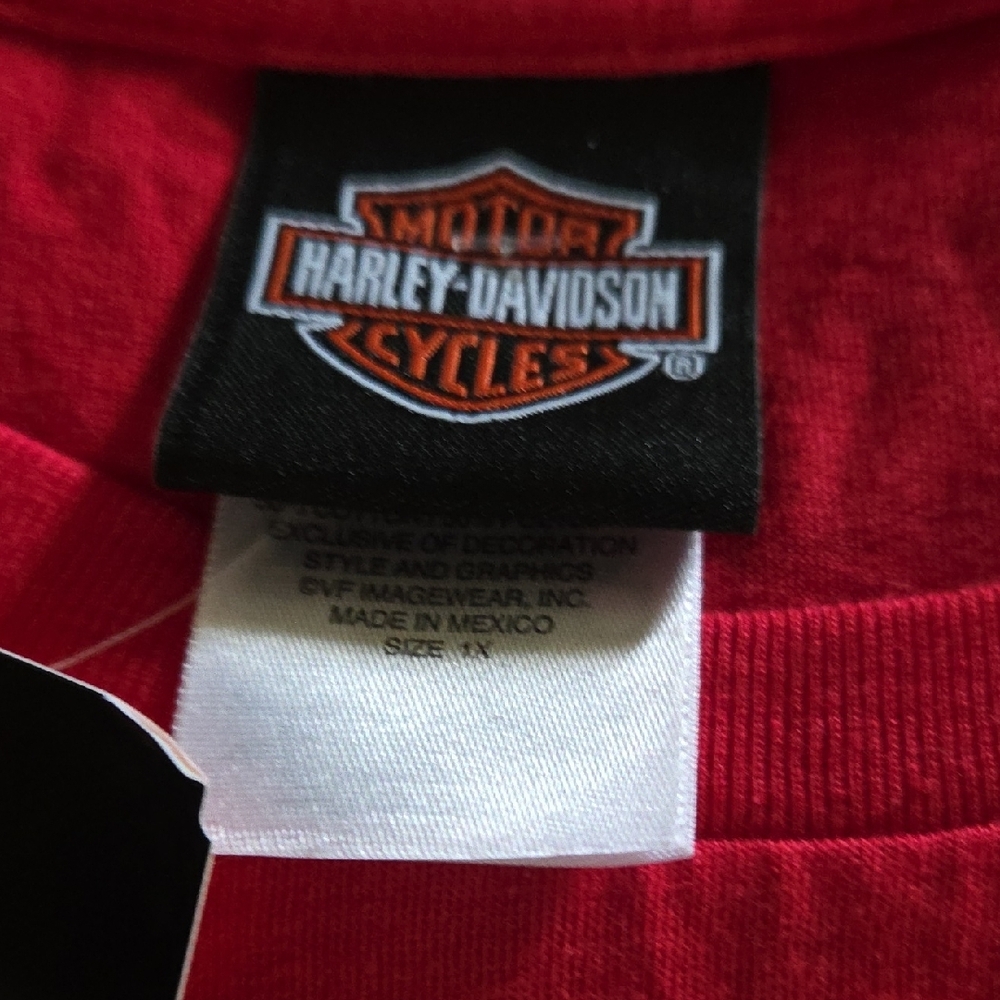 Harley-Davidson Bright Red Short Sleeve Tee - Picture 3 of 7